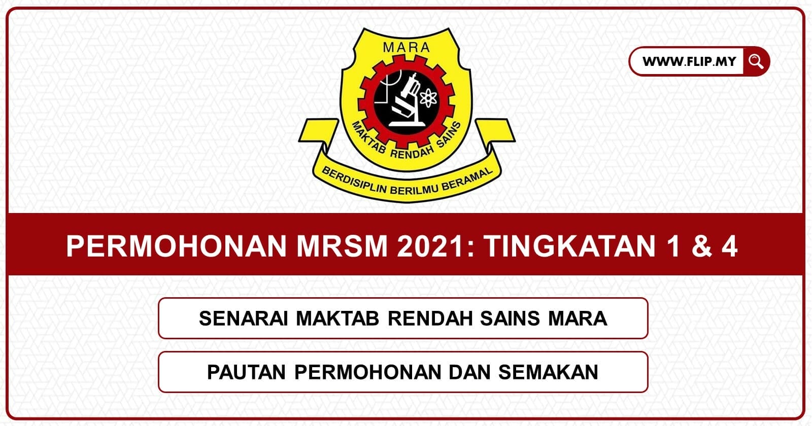 Permohonan MRSM 2022