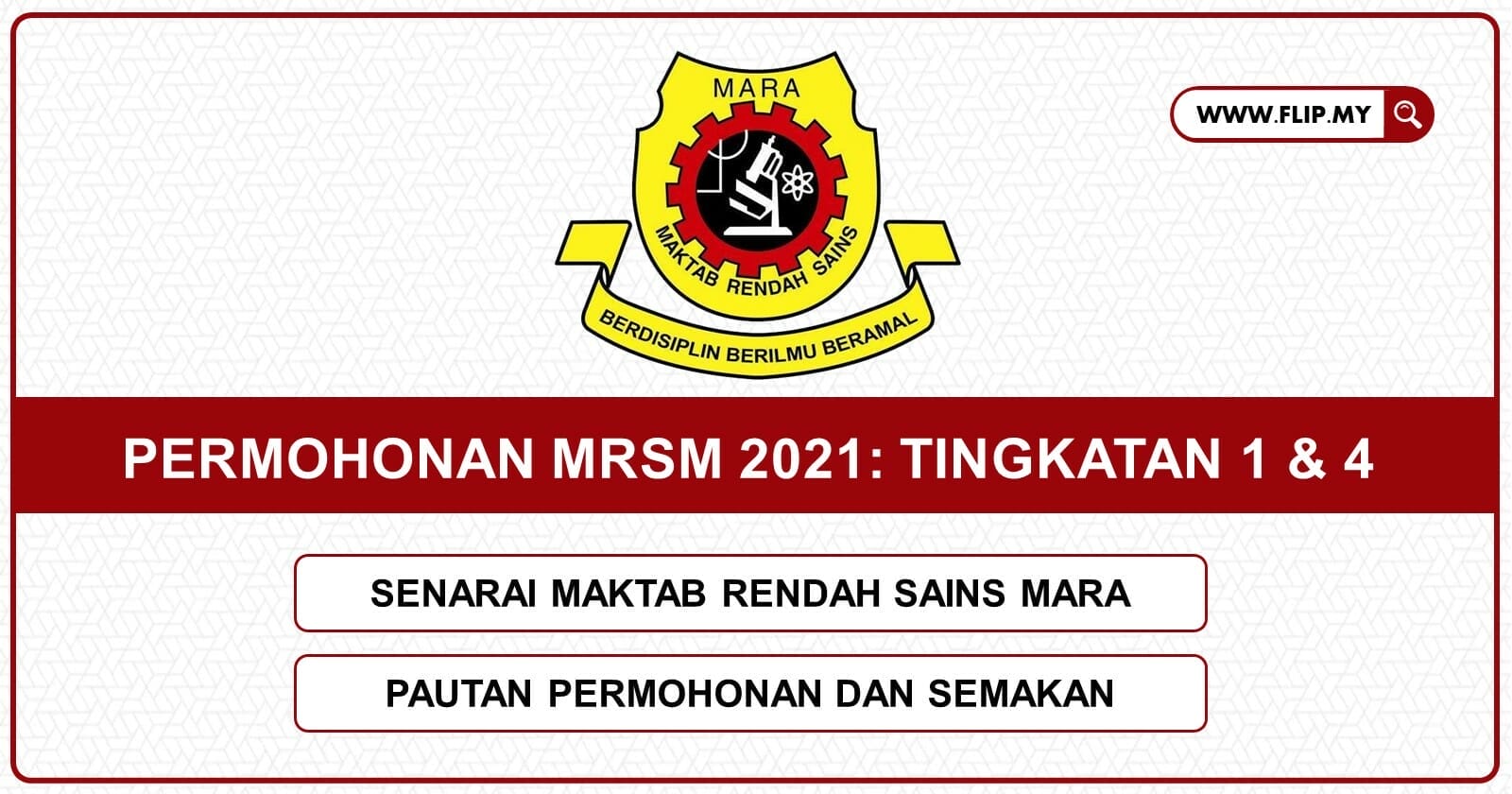 Rayuan kemasukan mrsm tingkatan 1 2021