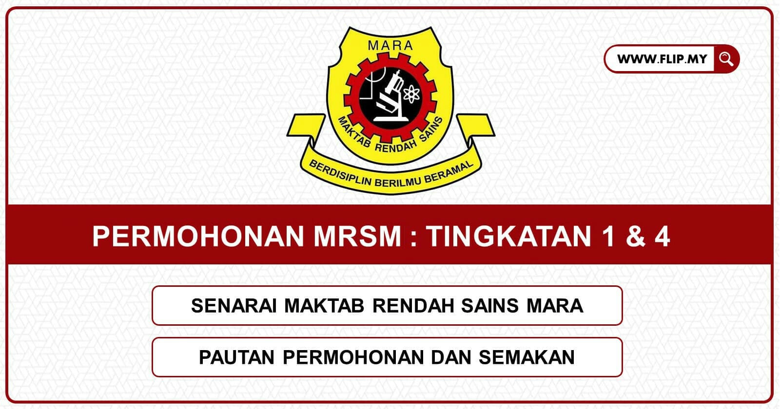 Permohonan MRSM 2023