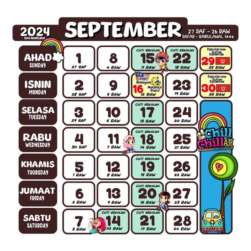 Kalendar Kuda 2024 - September