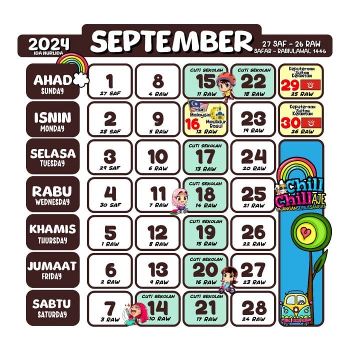 Kalendar Kuda 2024 - September